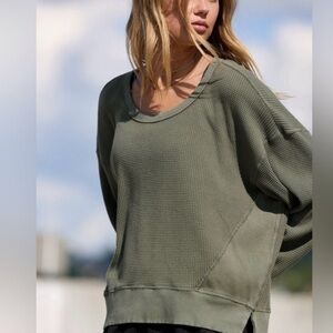 Offline By Aerie Wow Relaxed Waffle T-shirt